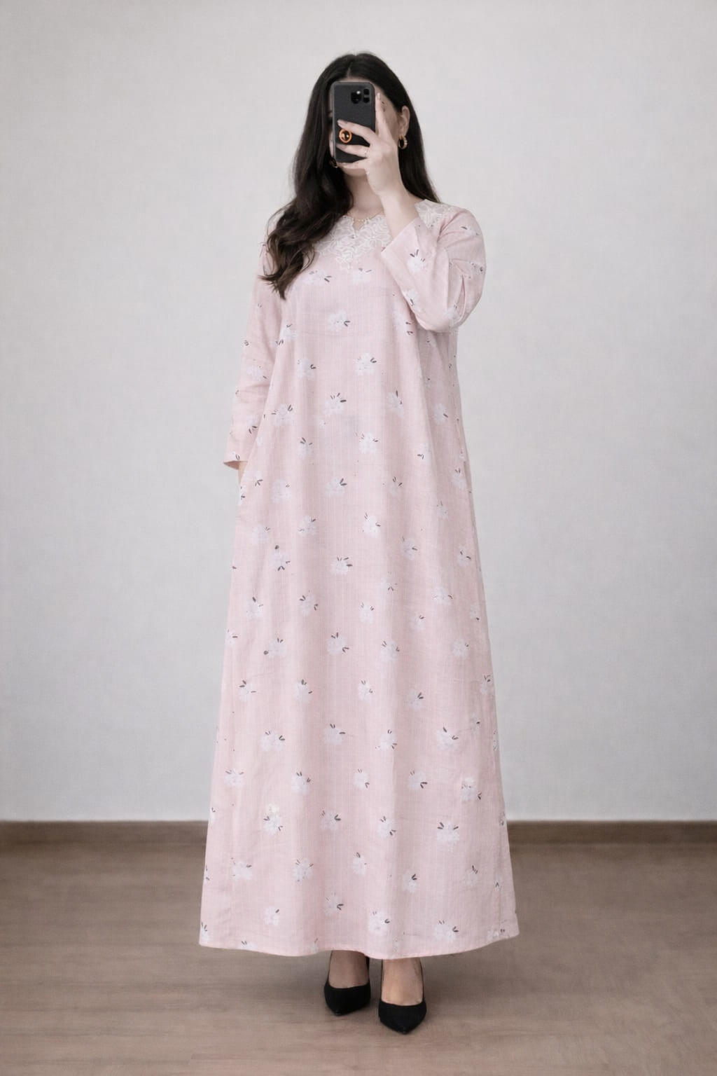 Elegant Pink Floral Printed Lawn 2 Piece Shirt & Trouser Set for Women
