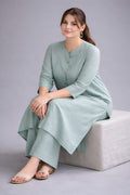ZIPOSH Soft Lawn Polka Dot Kurta Set – Relaxed Fit Pret Collection