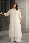 ZIPOSH Jacquard Lawn Long Kurta with Wide Trousers – Elegant Summer Pret